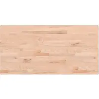 vidaXL Wastafelblad 100x50x4 cm massief beukenhout