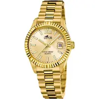 Lotus Analoog horloge goud