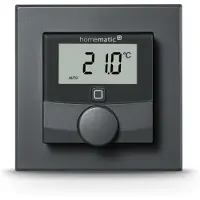 EQ-3 IP 159820A0, Digitale thermostaat, Anthraciet, IP20, 250 m, Knopbediening, Draaiknoppen, LED