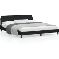 vidaXL Bedframe "Dover", zwart, 180x200 cm, met stoffen bekleding