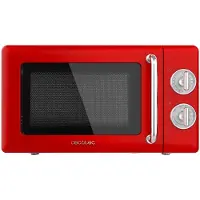 Cecotec 01710, Werkblad, Magnetron met grill, 20 liter, 700 watt, Roterend, Rood, Roestvrij staal