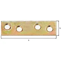 Alberts 849368 verbindingsplaat | sendzimir verzinkt | 50 x 14 mm | set van 100