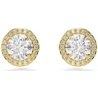 Swarovski Oorbellen 'Una' goud / transparant