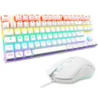 The G-Lab Combo Gaming Mechanisch Toetsenbord TKL + Muis - COMBO MERCURY W - Wit