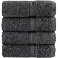 vidaXL Gastendoekjes SOLUND 4 st 600 g/m² 30x50 cm antracietkleur