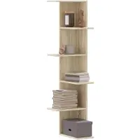 vidaXL Hoekwandschap 36,5x36,5x140 cm bewerkt hout sonoma eikenkleurig