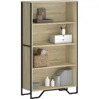 vidaXL Boekenkast 80x31x137,5 cm bewerkt hout sonoma eikenkleurig