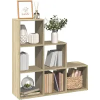 vidaXL Kamerscherm / boekenkast 3-laags 99x29x99 cm hout sonoma eiken