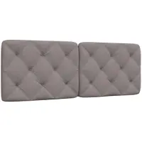 vidaXL Hoofdbordkussen 140 cm stof taupe