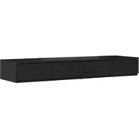 vidaXL Bedlades Zwart Eiken 120 x 36,5 x 16,5 cm Bewerkt hout