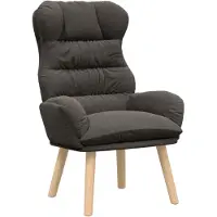 vidaXL Fauteuil Donkergrijs 69 x 74 x 93 cm Sherpa Stof