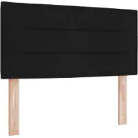 vidaXL LED Hoofdbord met LED-stripverlichting Zwart 100 cm Stof