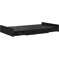 vidaXL Opbergbedframe met lade Zwart Eiken 120 x 200 cm Bewerkt hout