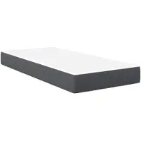 vidaXL Bedmatras met matras Grijs 80 x 200 cm Stof