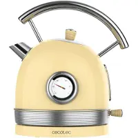 Cecotec ThermoSense 420, 1,8 liter, 2200 watt, geel, roestvrij staal, instelbare temperatuur, oververwarmingsbeveiliging
