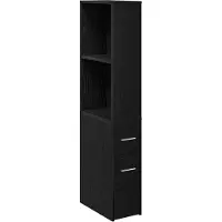vidaXL Badkamermeubel Set 22 x 41 x 135 cm Bewerkt hout Zwart Eiken