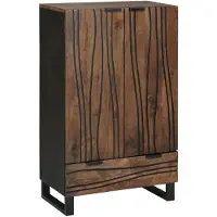 vidaXL Highboard Bruin 60 x 33 x 100 cm massief mangohout