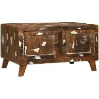 vidaXL Salontafel Multikleur 80 x 54 x 45 cm Massief Gerecycleerd Hout