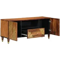 vidaXL TV Kast Honing bruin 105 x 33 x 46 cm Massief Mango Hout