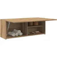 vidaXL Badkamerwandkast 80x25x30 cm bewerkt hout artisanaal eikenkleur