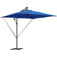 vidaXL Parasol 249 x 249 x 250 cm Polyester en Aluminium Azuurblauw