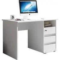 Bega Bureau Primos 110cm met 3 lades - wit