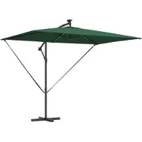 vidaXL Parasol Groen 294 x 200 x 270 cm Polyester en Aluminium