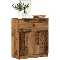 vidaXL Dressoir 60x30x70 cm bewerkt hout oud houtkleurig