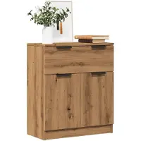 vidaXL Dressoir 60x30x70 cm bewerkt hout artisan eikenkleurig