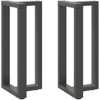 vidaXL Bartafelpoten 2 st T-vormig 50x35x(90-91) cm staal antraciet