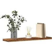 vidaXL Wandschappen 4 st 40x10x1,5 cm bewerkt hout oud houtkleurig