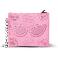 KARACTERMANIA - Barbie - Reis - Pasjeshouder - Portemonnee - Portefeuille - Sleutehanger - Roze