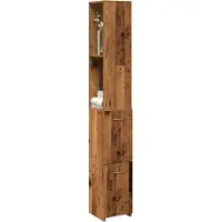 vidaXL Badkamerkast 25x25x170 cm bewerkt hout oud houtkleurig