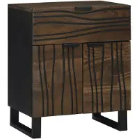 vidaXL Nachtkastje Walnotenhout 50 x 33 x 60 cm Bewerkt hout