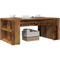 vidaXL Salontafel 102x55x42 cm bewerkt hout oud houtkleurig