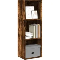 vidaXL Boekenkast 40x30x114 cm bewerkt hout gerookt eikenkleurig