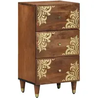 vidaXL Dressoir met lade Bruin 40 x 33 x 75 cm Massief Mango Hout