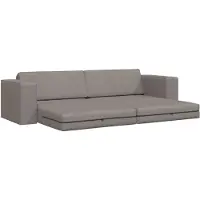 vidaXL Slaapbank Taupe 245 x 78 x 77 cm Stof