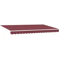 vidaXL Uitschuifbare luifel Bordeauxrood 350 x 200 cm Stof