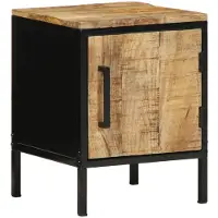 vidaXL Nachtkastje 2 st Bruin en Zwart 30 x 30 x 40 cm