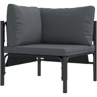 vidaXL Buiten Meubilair met kussen Antraciet 80 x 80 x 71 cm Staal