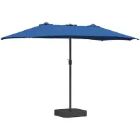 vidaXL Tuinparasol 385 x 209 x 244 cm Polyester en Staal Azuurblauw