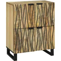 vidaXL Dressoir Bruin 60 x 33 x 75 cm massief mangohout