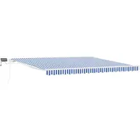 vidaXL Handmatige zonnetent met zonne-energie ledverlichting 4,5 x 3 m