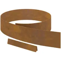 vidaXL Grasafscherming 450 x 15 cm weervast staal Roestig