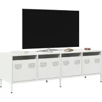 vidaXL Tv-meubel 135x39x43,5 cm koudgewalst staal wit