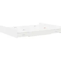 vidaXL Opbergbedframe met lade Wit 150 x 200 cm Bewerkt hout