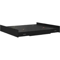 vidaXL Opbergbedframe met lade Zwart Eiken 180 x 200 cm Bewerkt hout