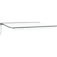 vidaXL Zonnescherm Frame Wit 450 × 300 cm Polyester met PU-coating