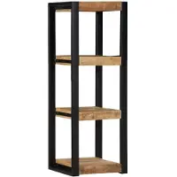 vidaXL Wandschap 35x35x100 cm massief ruw mangohout